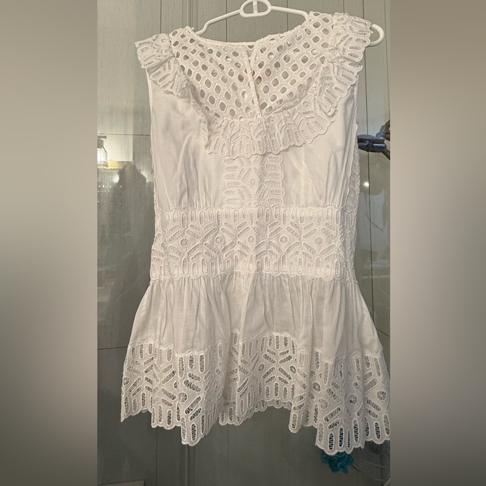 Tory Burch White Hermosa Top